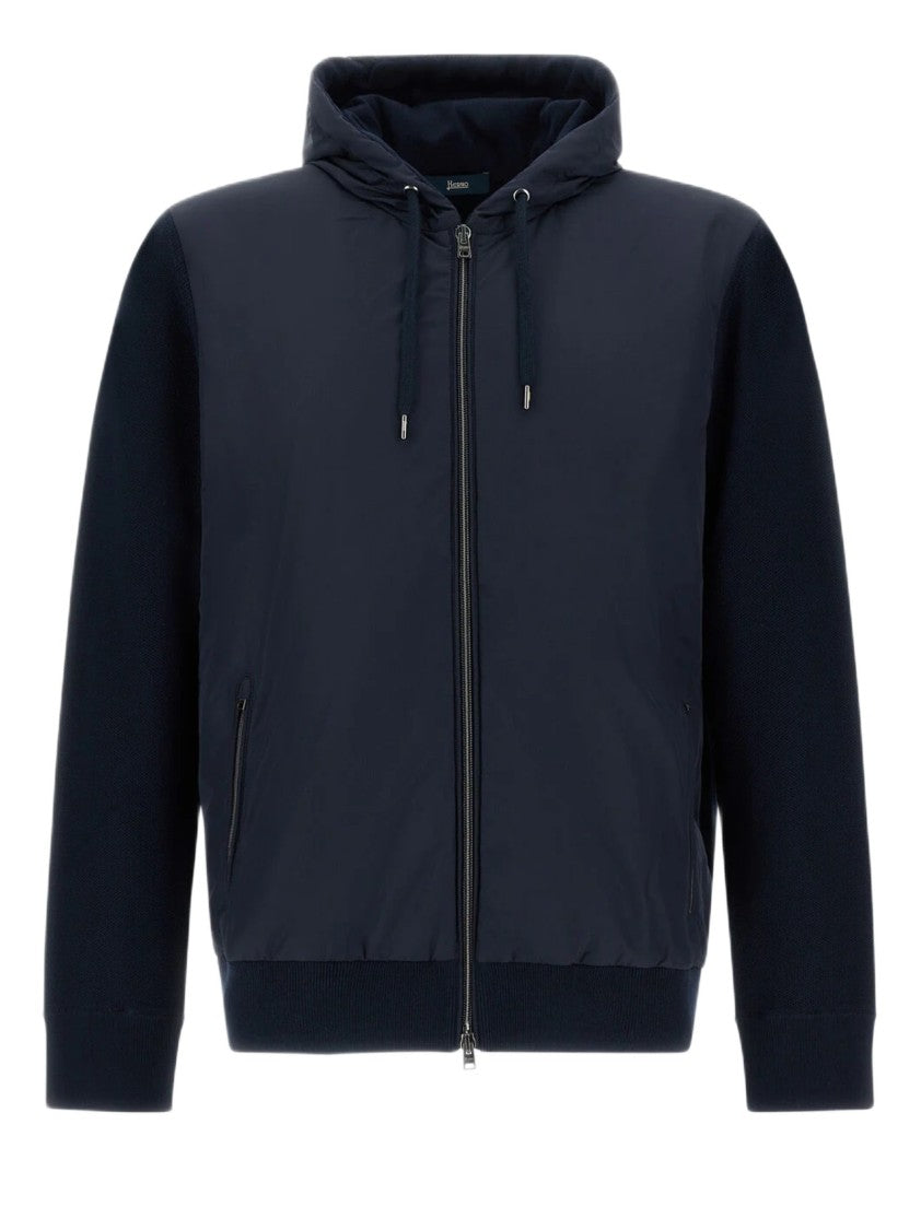 Herno Cotton And Nylon Jacket With Functional Design
