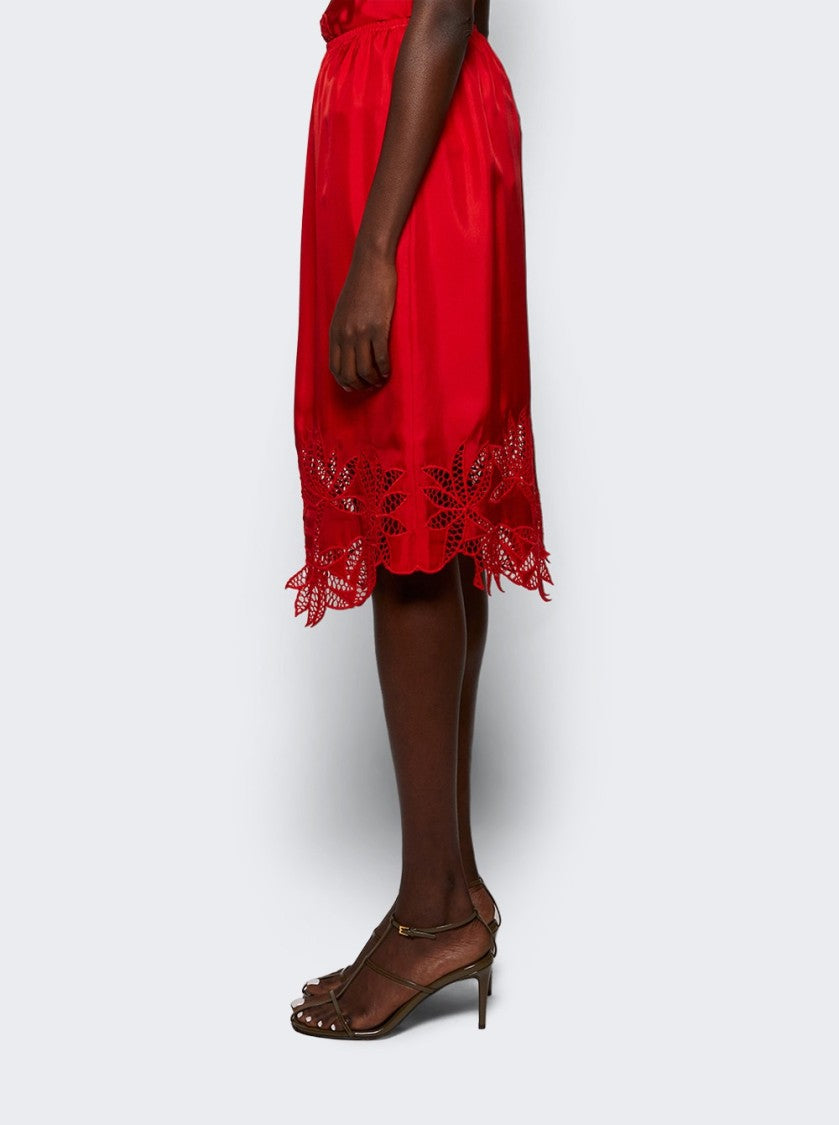 Diotima Coverley Skirt Poinsettia