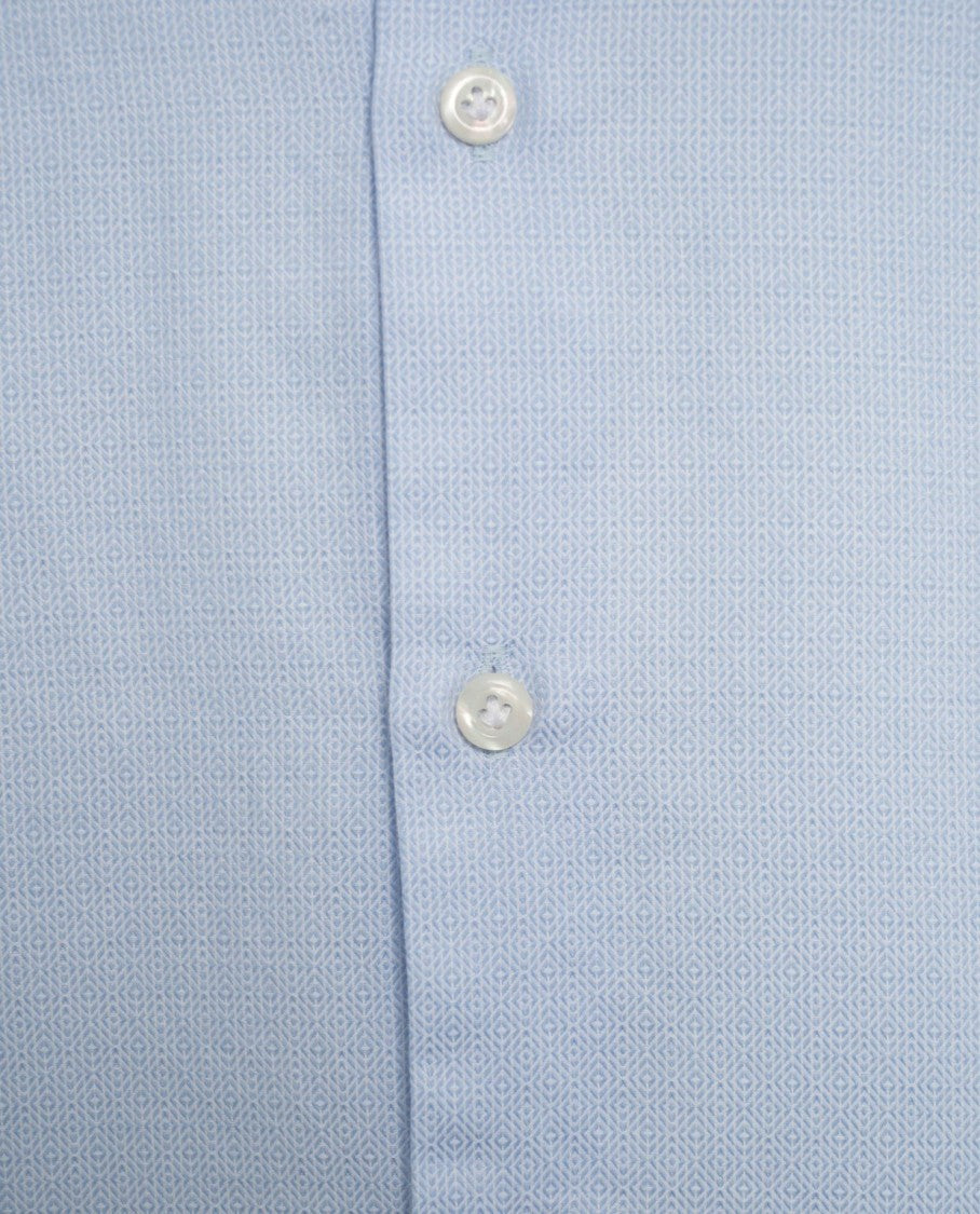 Bastoncino Long-Sleeve Cotton Shirt With Timeless Kent Collar