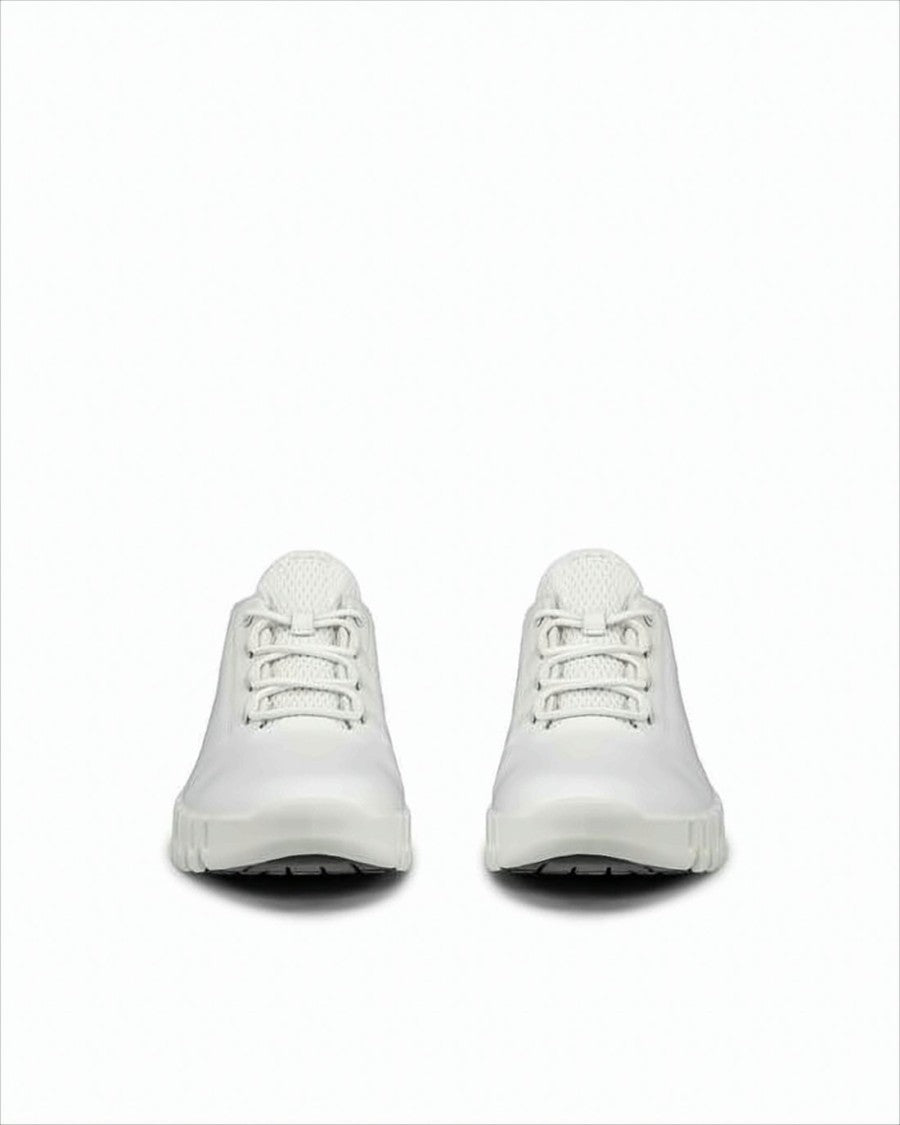 Ecco Minimalist White Sneakers With Smooth Leather Upper