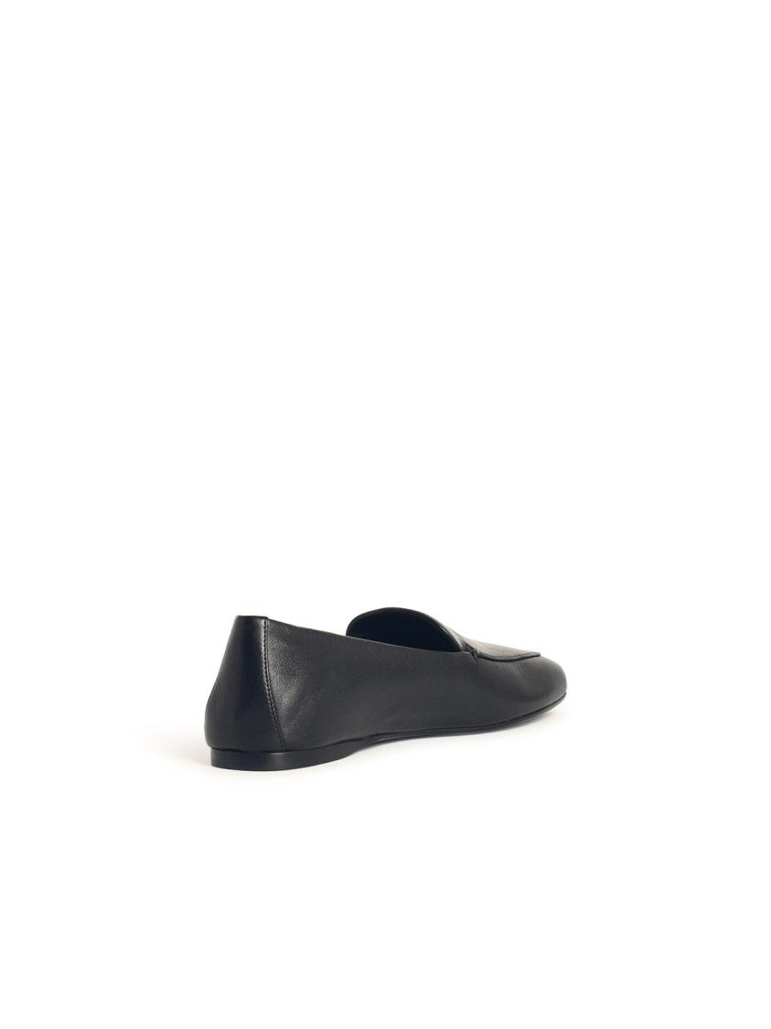 Khaite 'Monroe' Black Leather Loafers