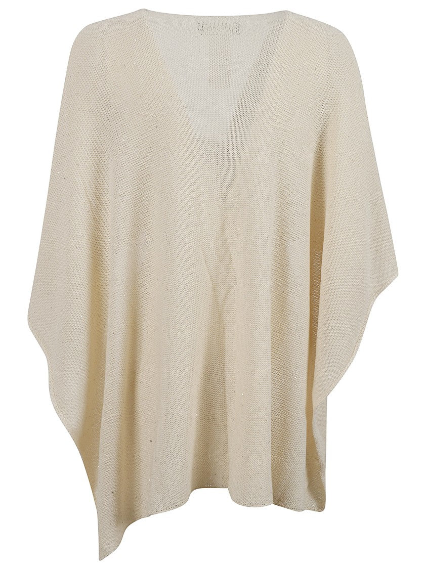 Fabiana Filippi Relaxed V-Neck Shirt With Wide Sleeves