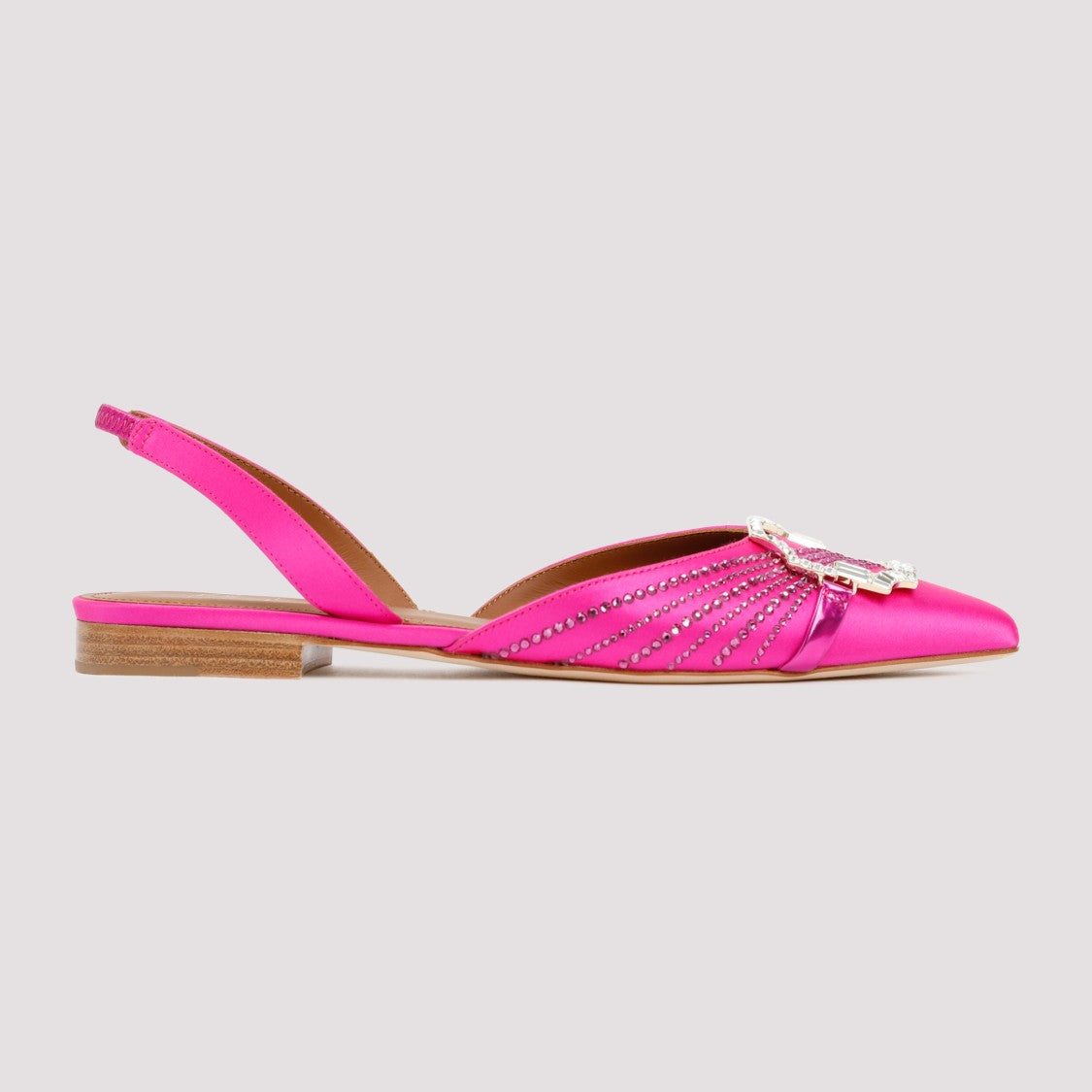 Malone Souliers Fuchsia Satin Misha Flats