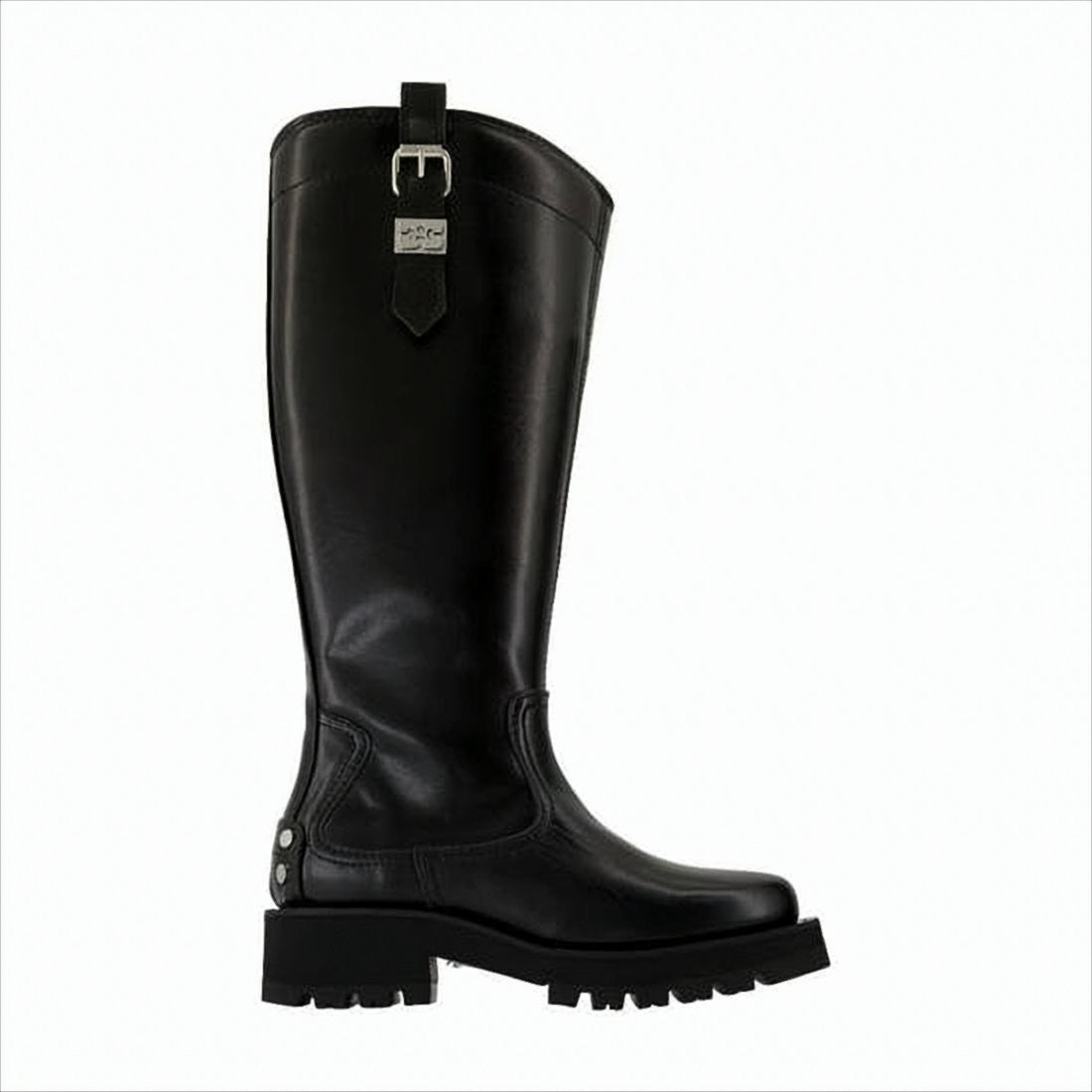Ganni Tall Black Leather Boots