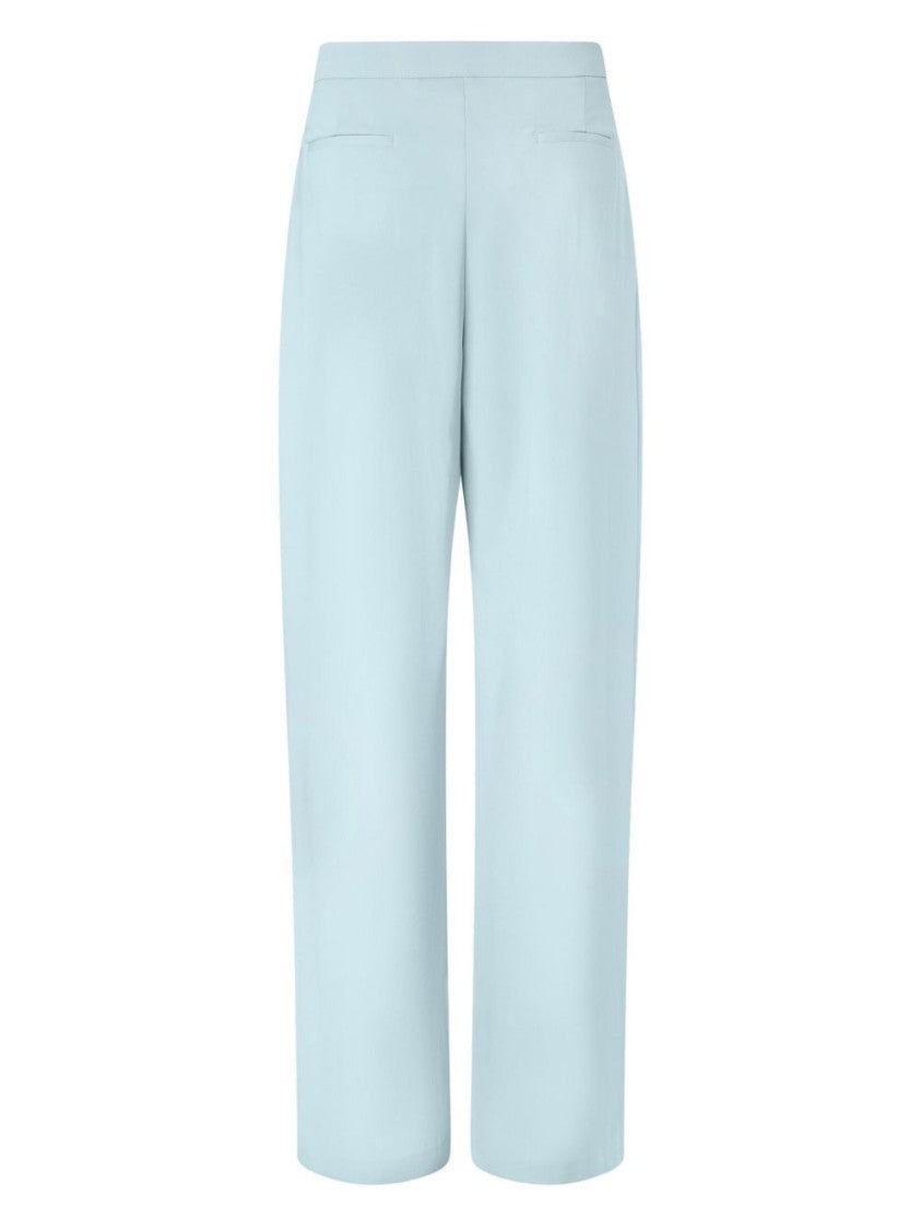 Pinko Celeste Trousers With High Waist And Wide Legs