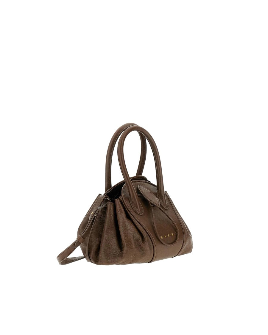 Marni Marmot Tulipea Buffalo Leather Shoulder Bag