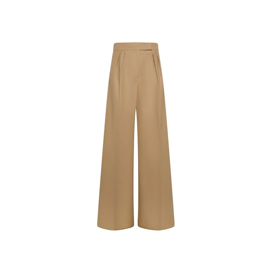 Max Mara Brown Cotton Corte Pants With Double Darts