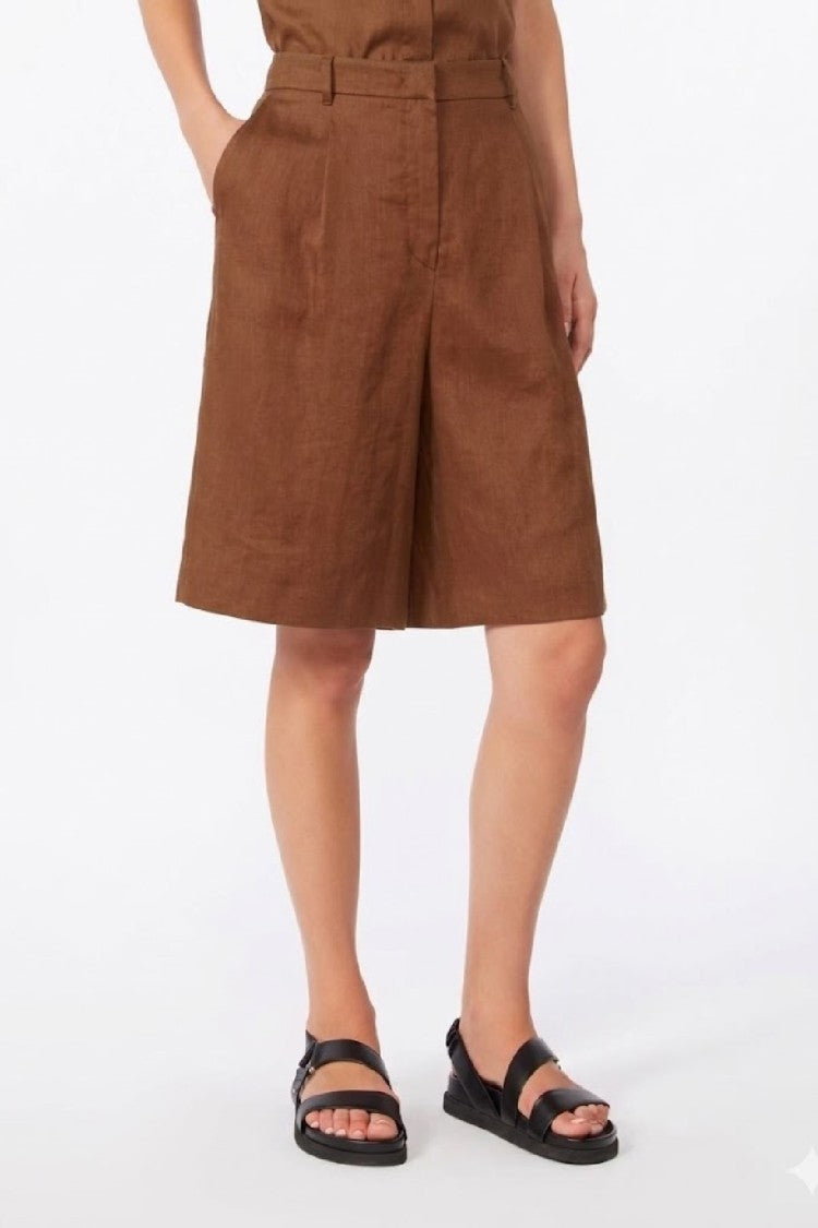 Max Mara Tailored High-Waist Shorts With Pleats And Pockets