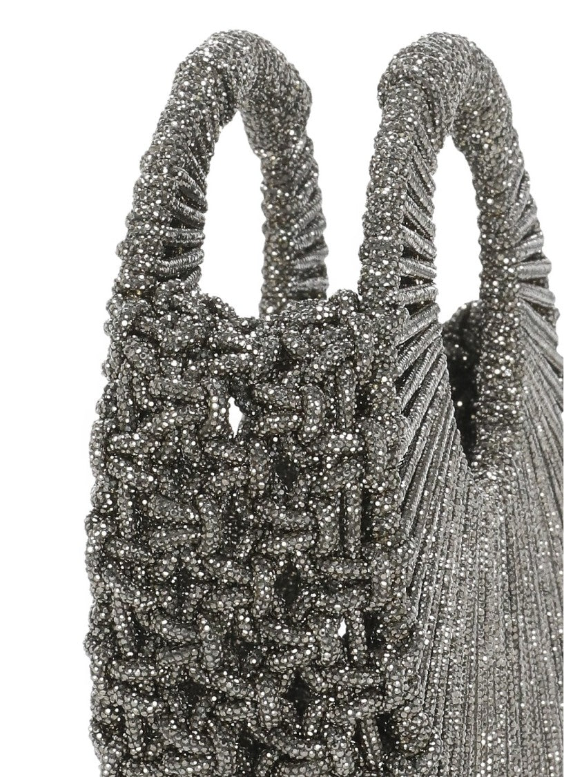 Hibourama Intricate Woven Crystal Circular Bag