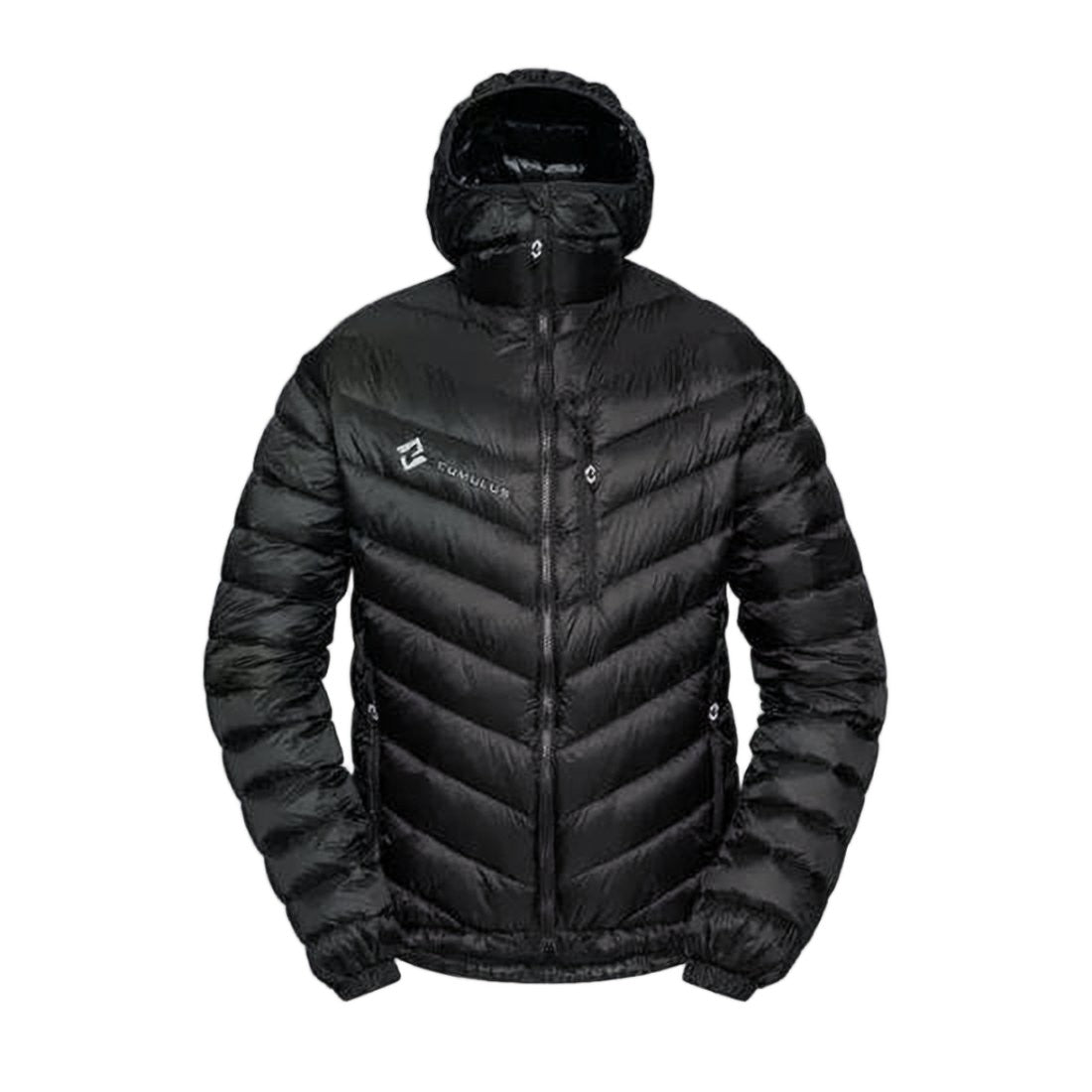 Cumulus Quilted Black Puffer Jacket With High Collar And Hood