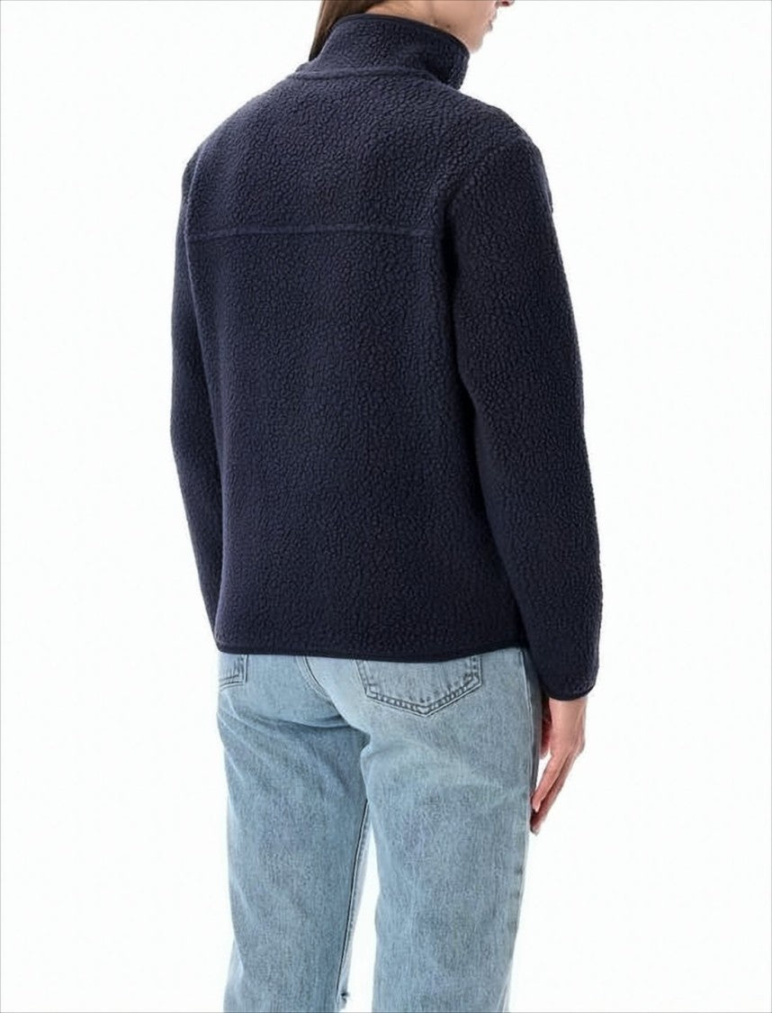 Patagonia Textured Plush Fleece Jacket With Full Zipper