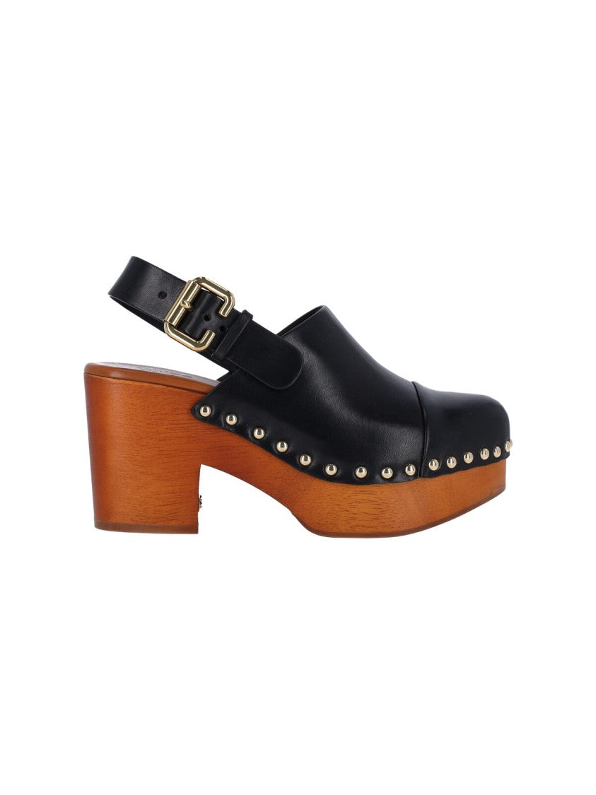 Chloé "Jeannette" Wedge Sandals – Black