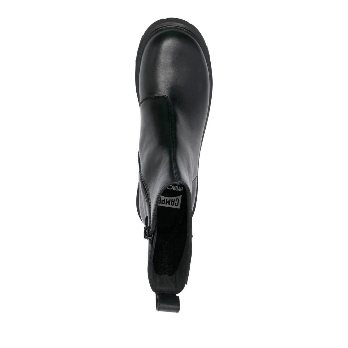 Camper Black Milah Minimalist Sturdy Block Heel Leather Ankle Boots