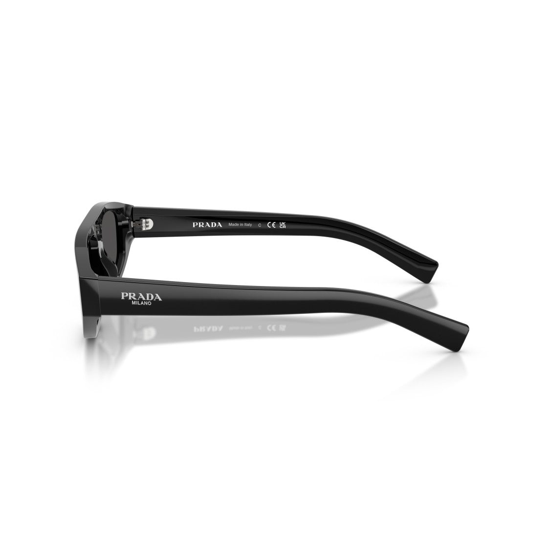 Prada 0Pr C02s Angular Black Sunglasses