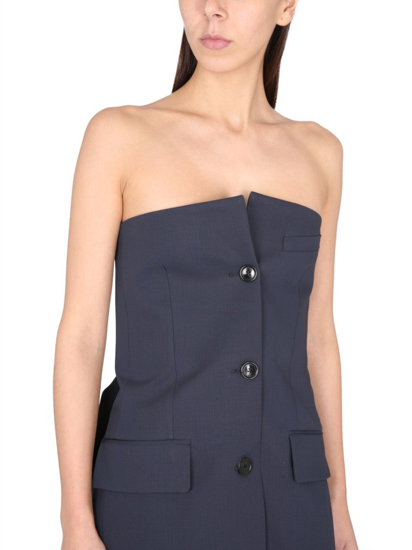 Our Legacy Tailored Strapless Top With Belted Waist