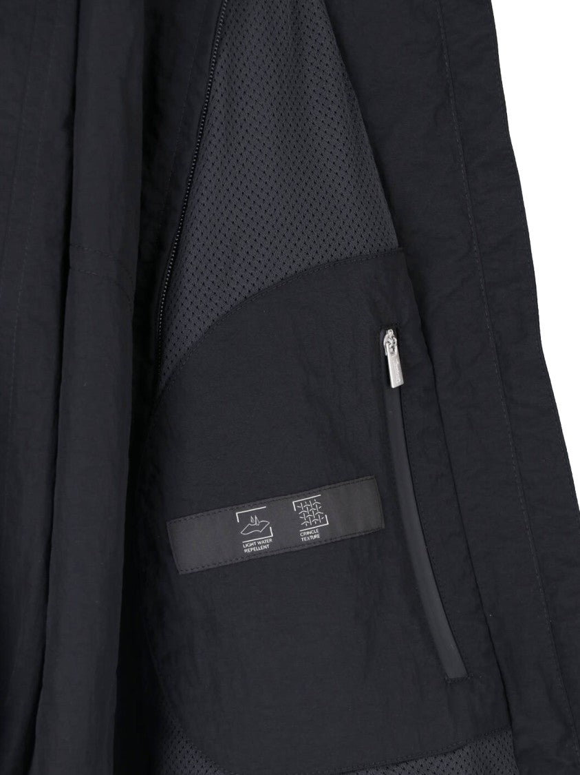 Laminar Black Sleek Zip-Up Minimalist Bomber Jacket
