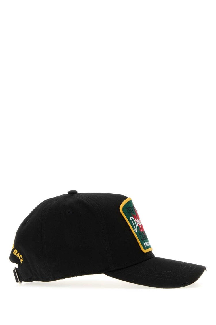 Dsquared2 Black Gabardine Baseball Cap