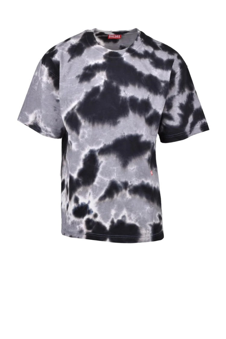 Diesel Grey Black Tie-Dye T-Shirt