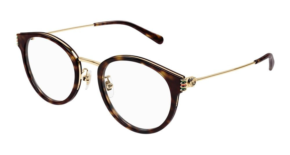 Gucci Havana Round Acetate Eyeglasses