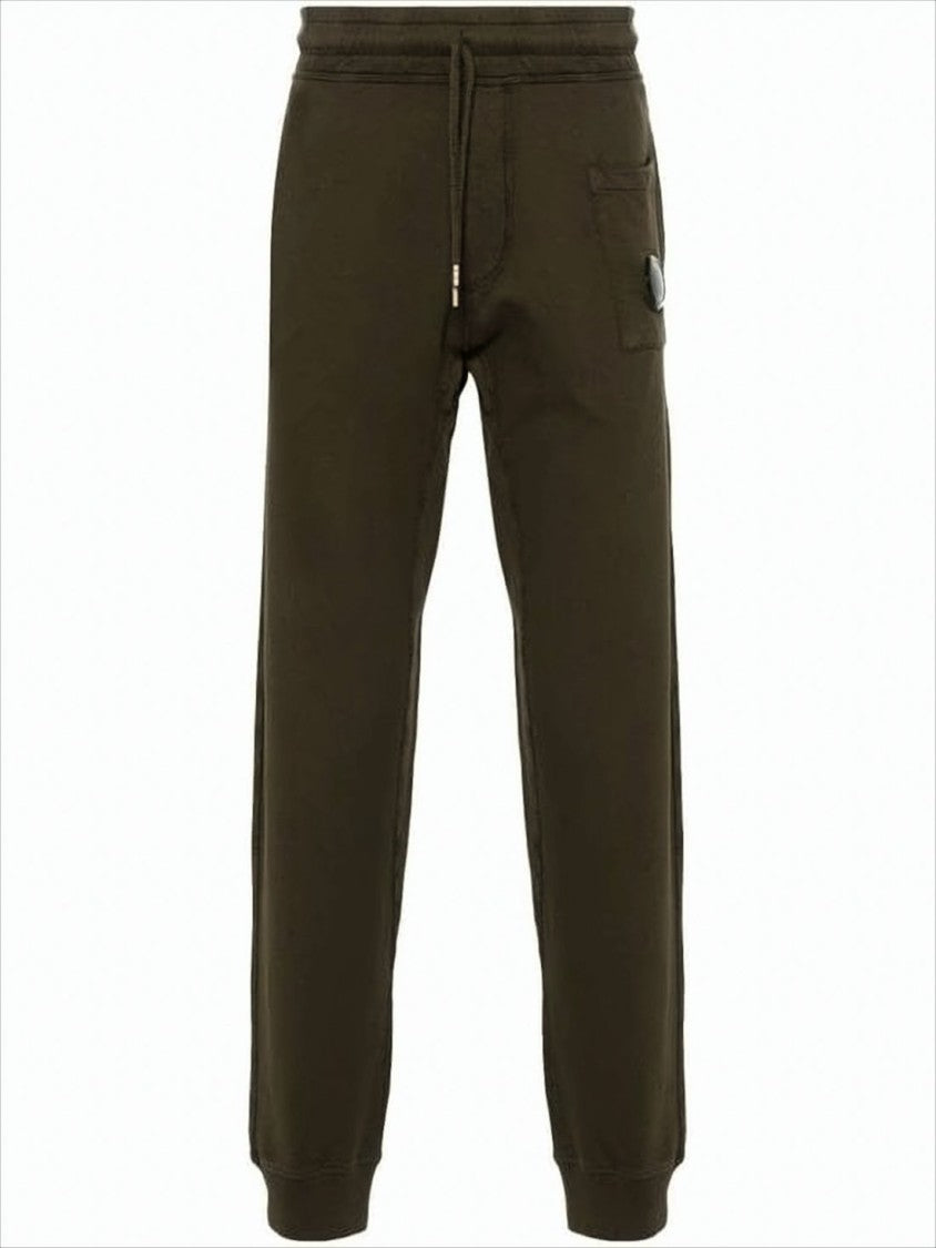 C.P. Company Relaxed Fit Brown Jogger Pants With Lens Detail