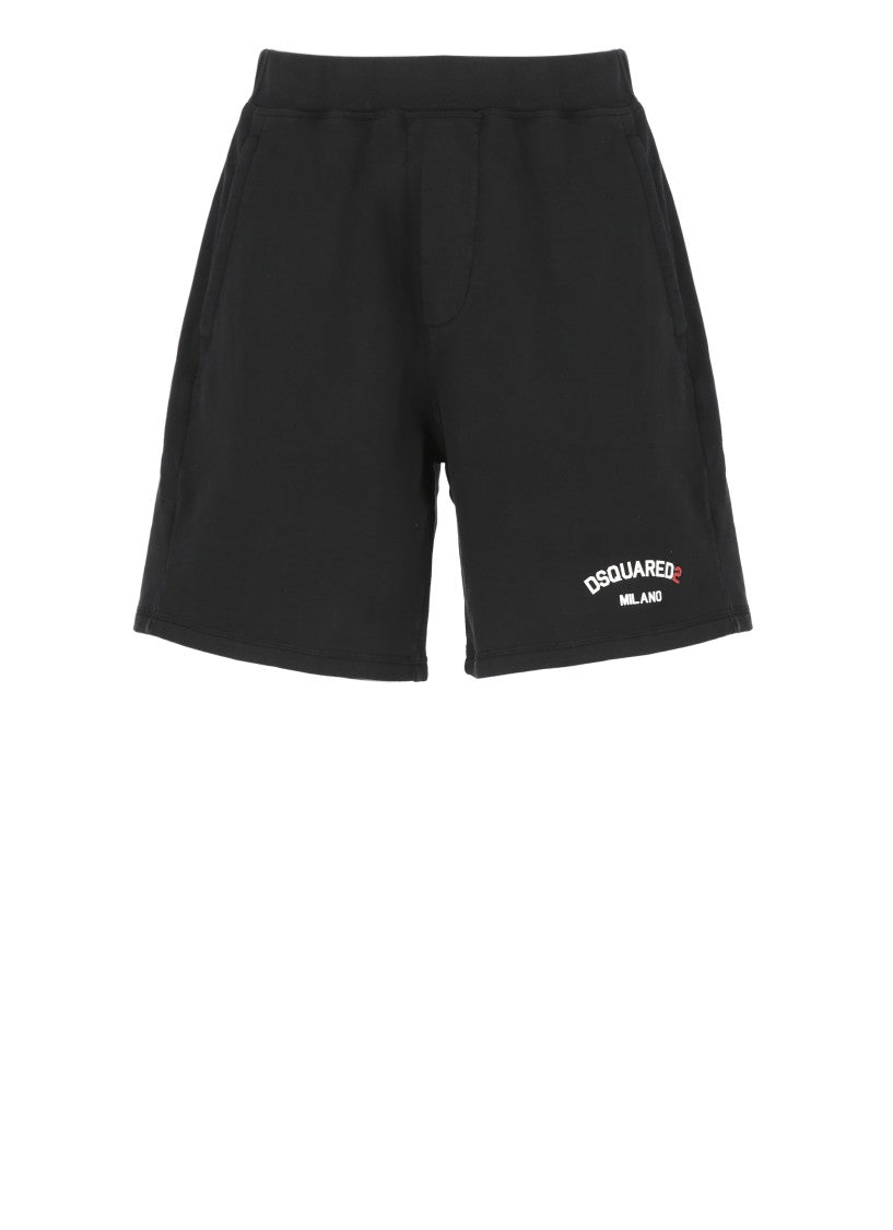 Dsquared2 Black Cotton Short