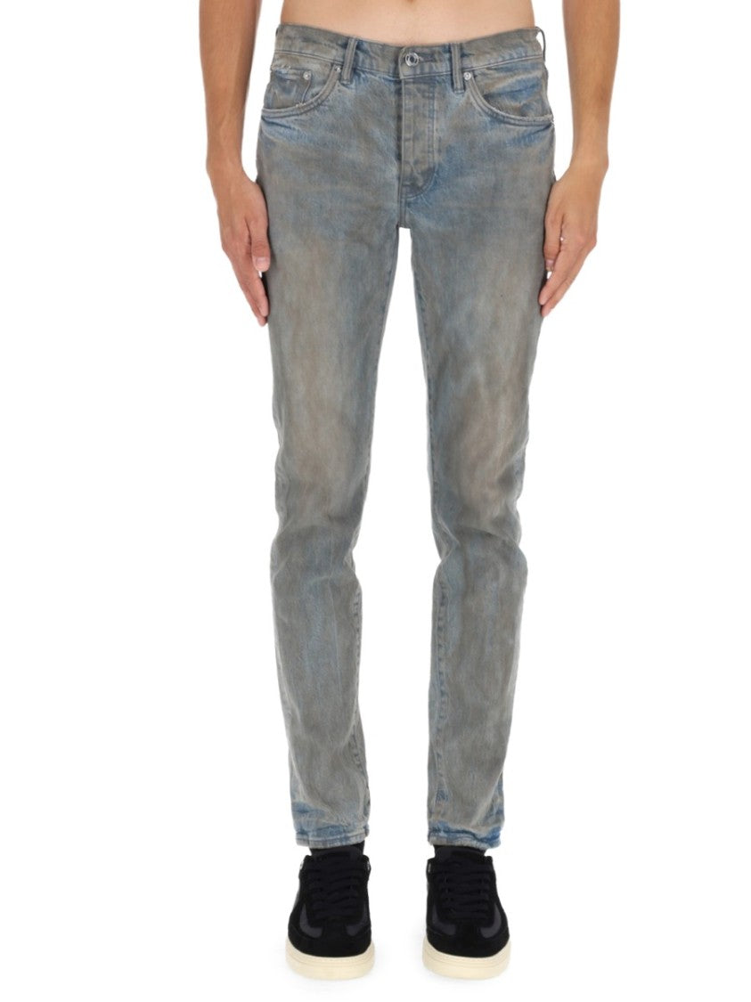 Purple Brand Slim Fit Faded Denim Jeans With Classic Five-Pocket Design