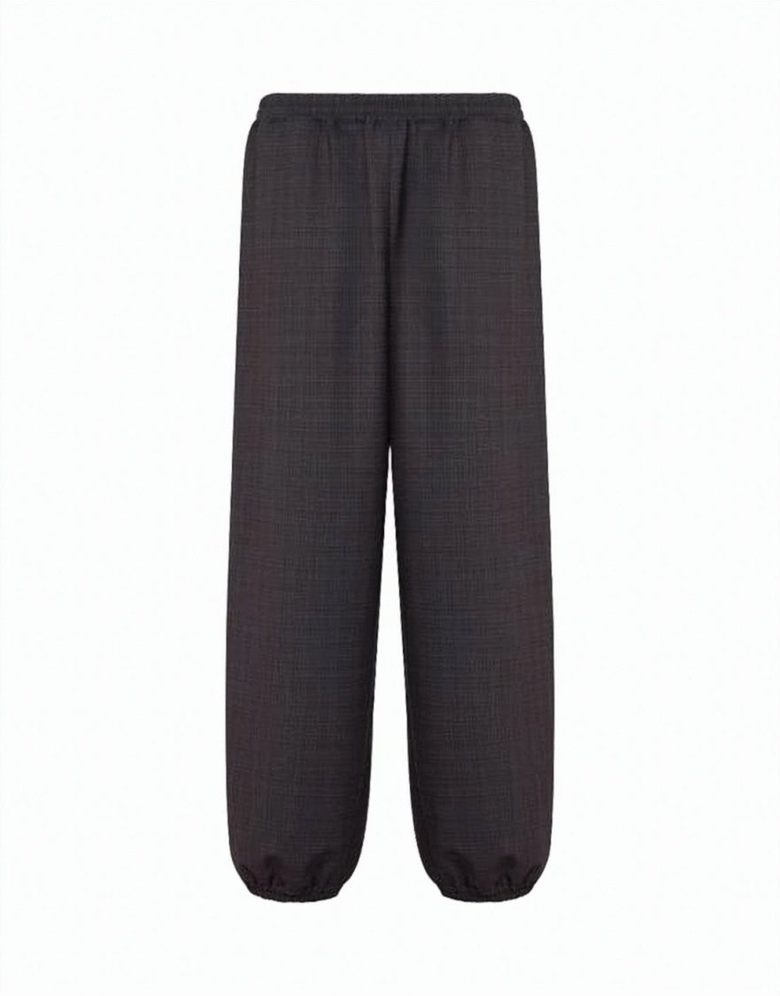 Moschino Relaxed Fit Checkered Jogger Pants With Elastic Waistband