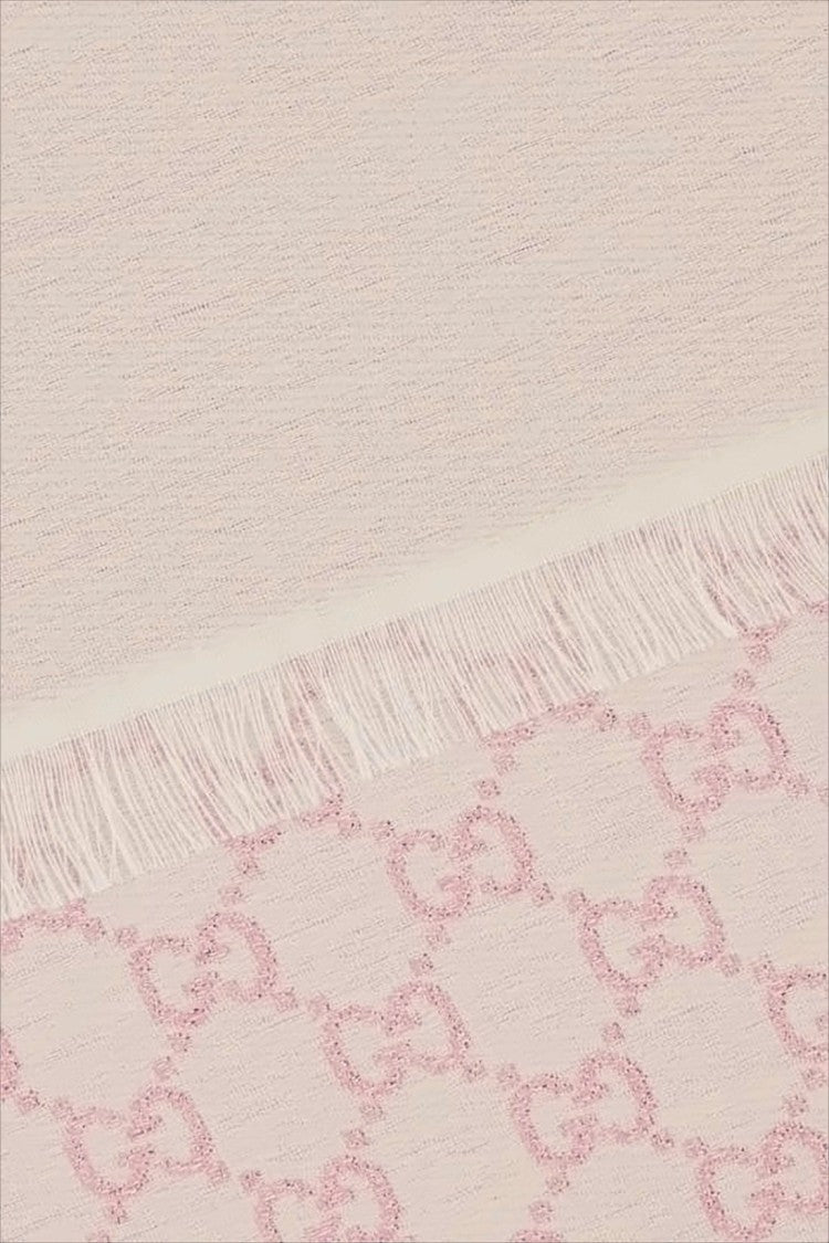 Gucci Delicate Jacquard Scarf With Fine Fringe