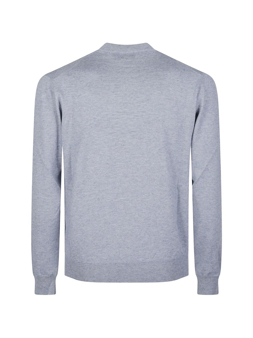Altea Light Blue Crew Neck Cotton Sweater