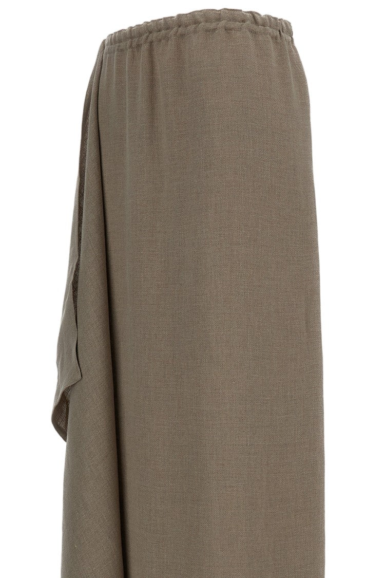Dusan Beige Long Sarong Skirt