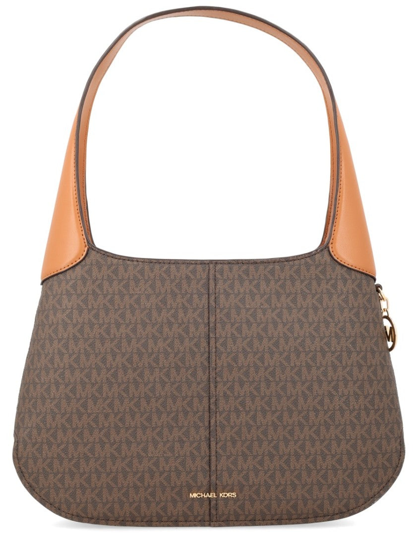 Michael Michael Kors Neutrals Alice Repeating Monogram Pvc Shoulder Bag