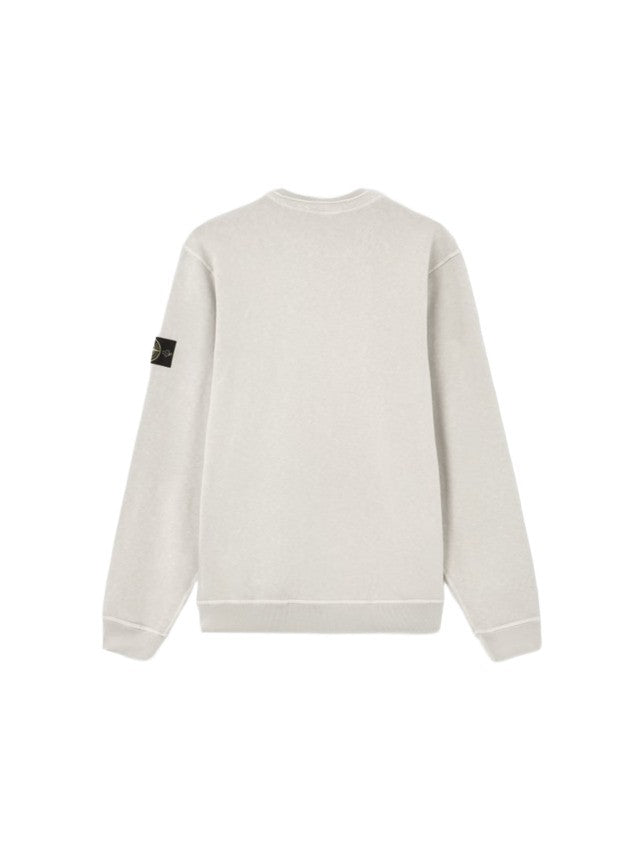 Stone Lightweight Cotton Crewneck Sweatshirt