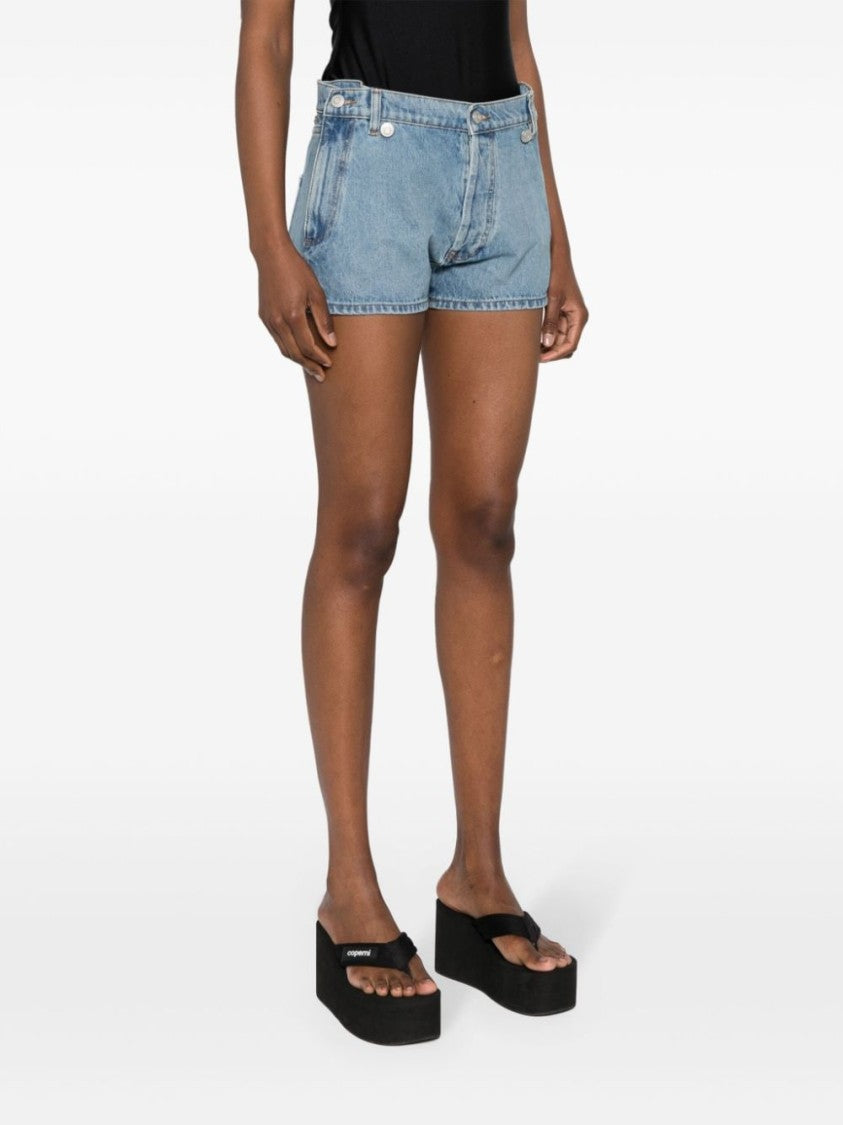 Coperni Light Blue Cotton Denim Shorts