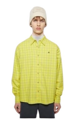 Acne Studios Casual Yellow Checkered Shirt