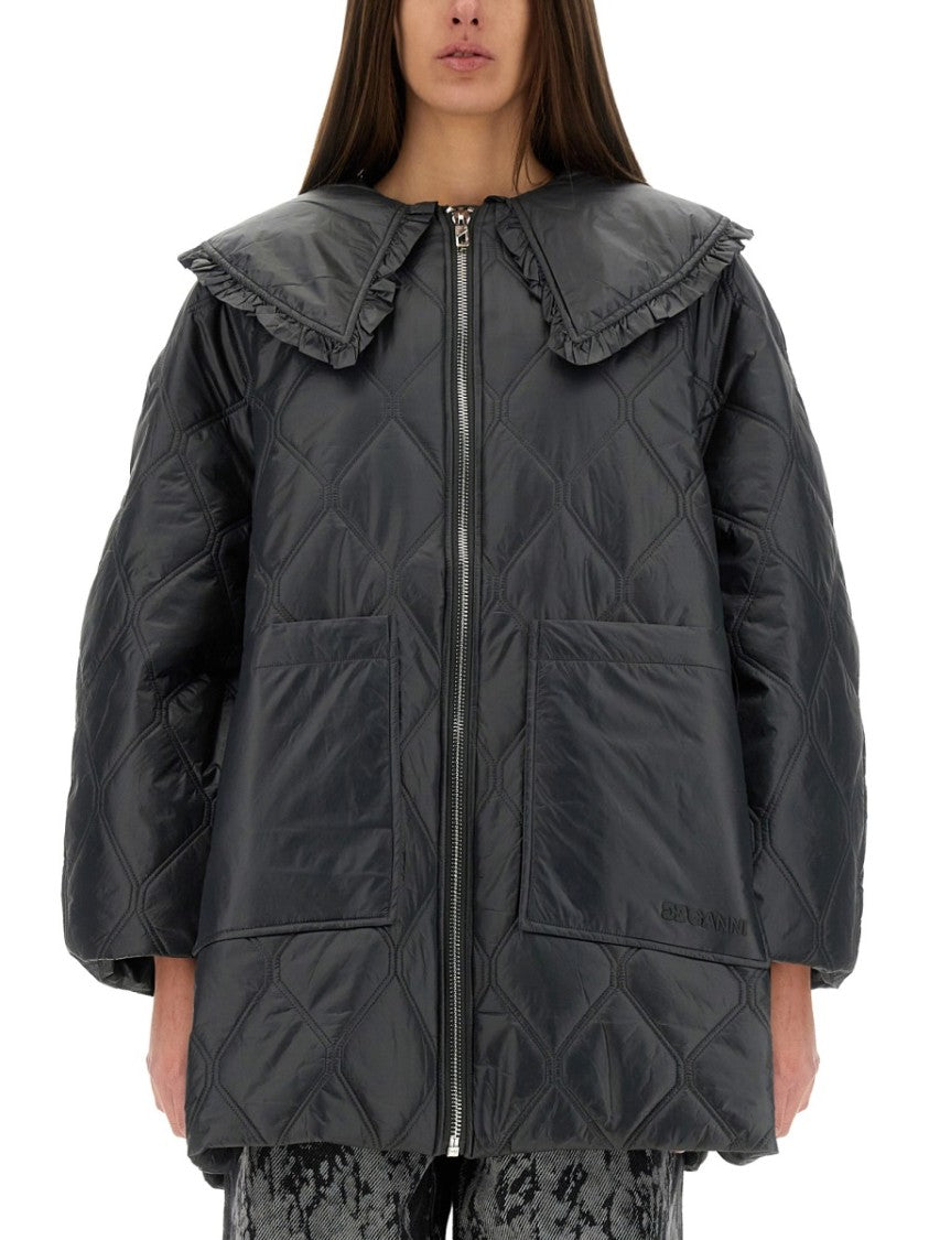 Ganni Quilted Midi Jacket