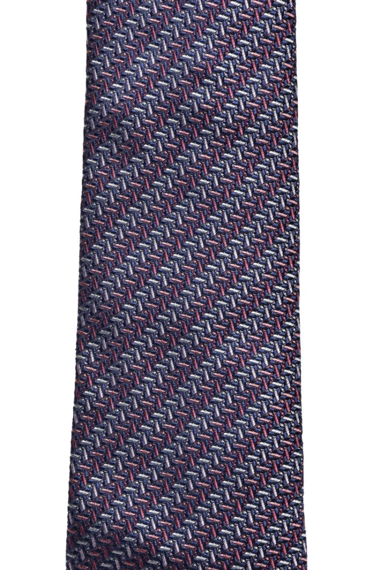 Etro Patterned Silk Tie - Blue/Fuchsia