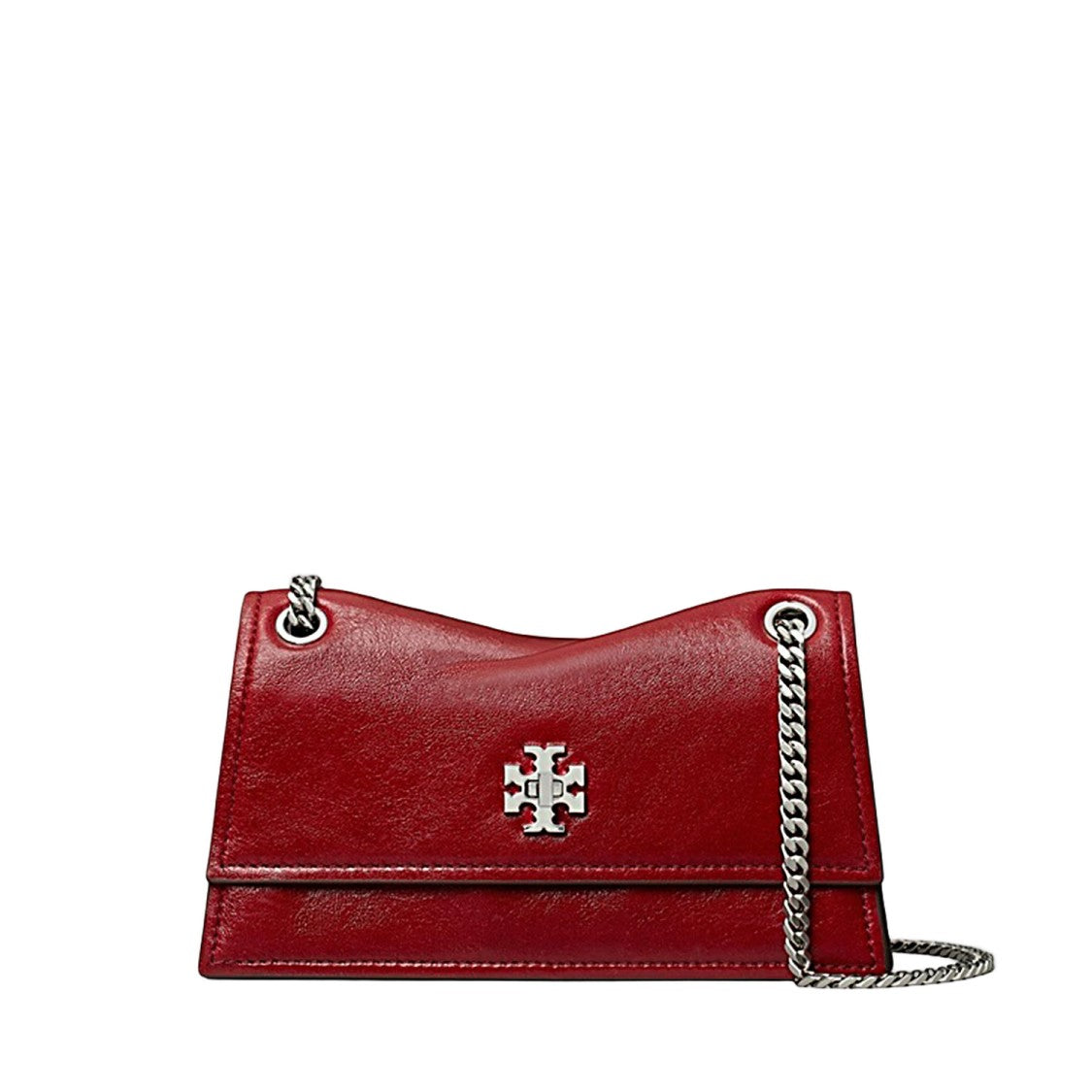 Tory Burch Rectangular Leather Handbag With Chain Shoulder Strap