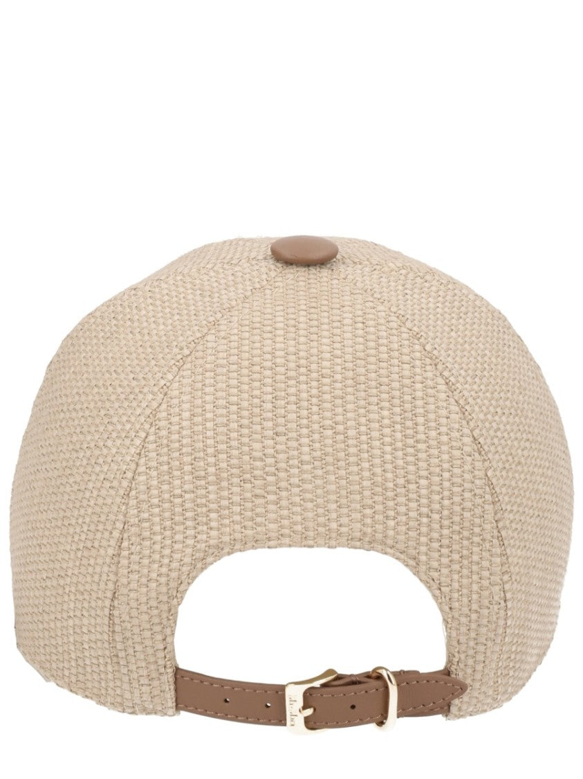 Max Mara Textured Embroidered Cotton-Blend Baseball Cap