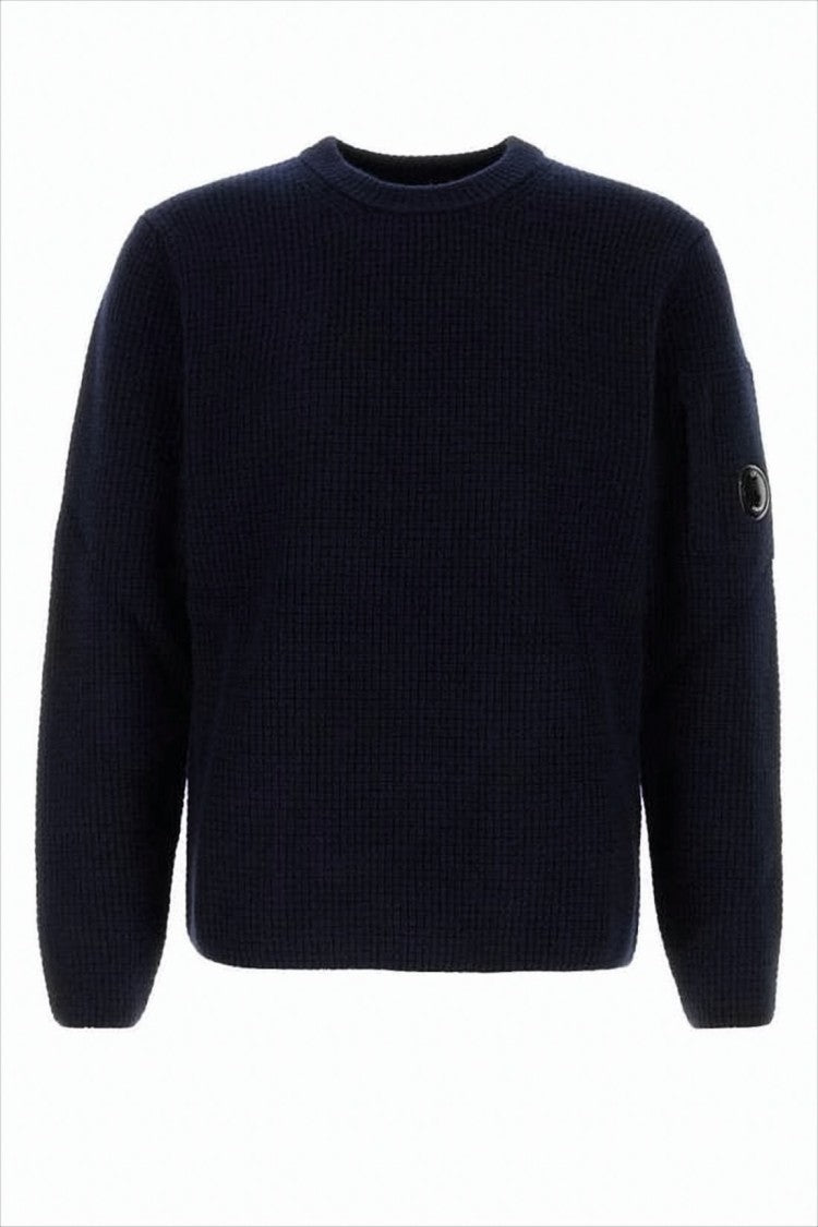 C.P. Company Boxy Blue Chunky Knit Sweater