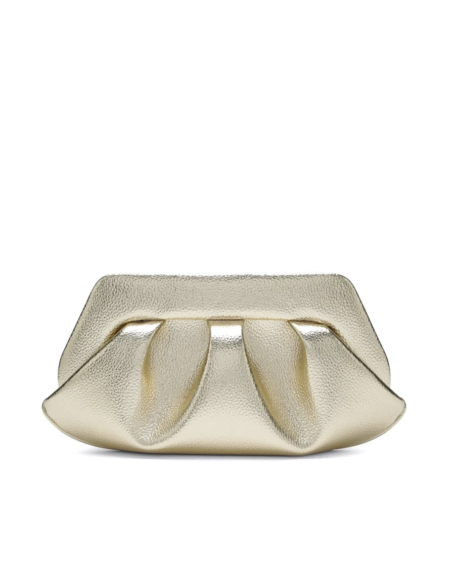 Themoirè Bios Gold Laminate Baguette Bag