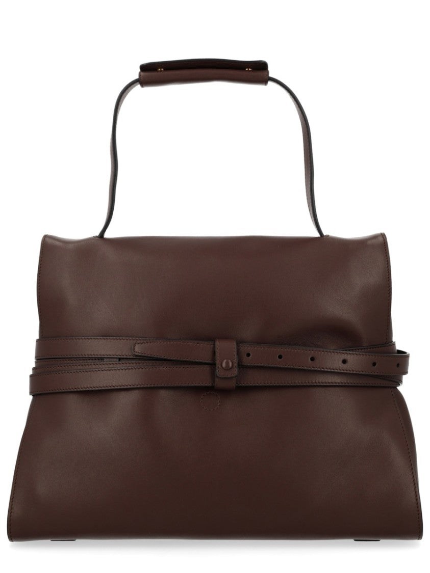 Moschino Tie Me Medium Fold-Over Handbag