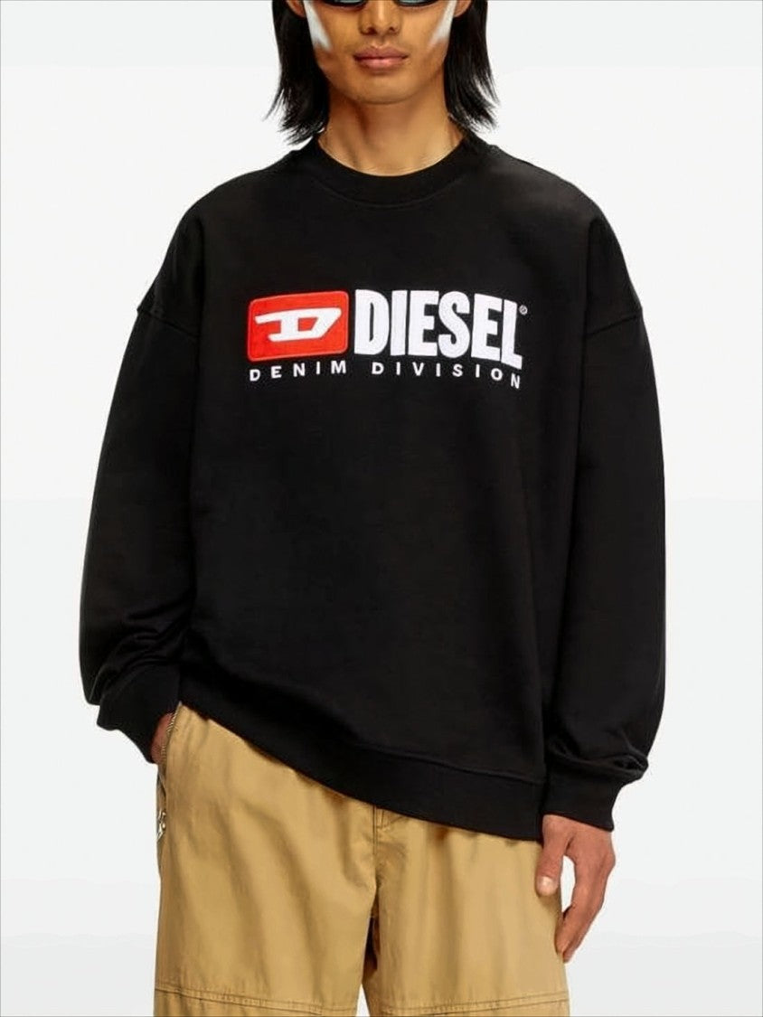 Diesel Relaxed Fit Black Long-Sleeve Sweatshirt