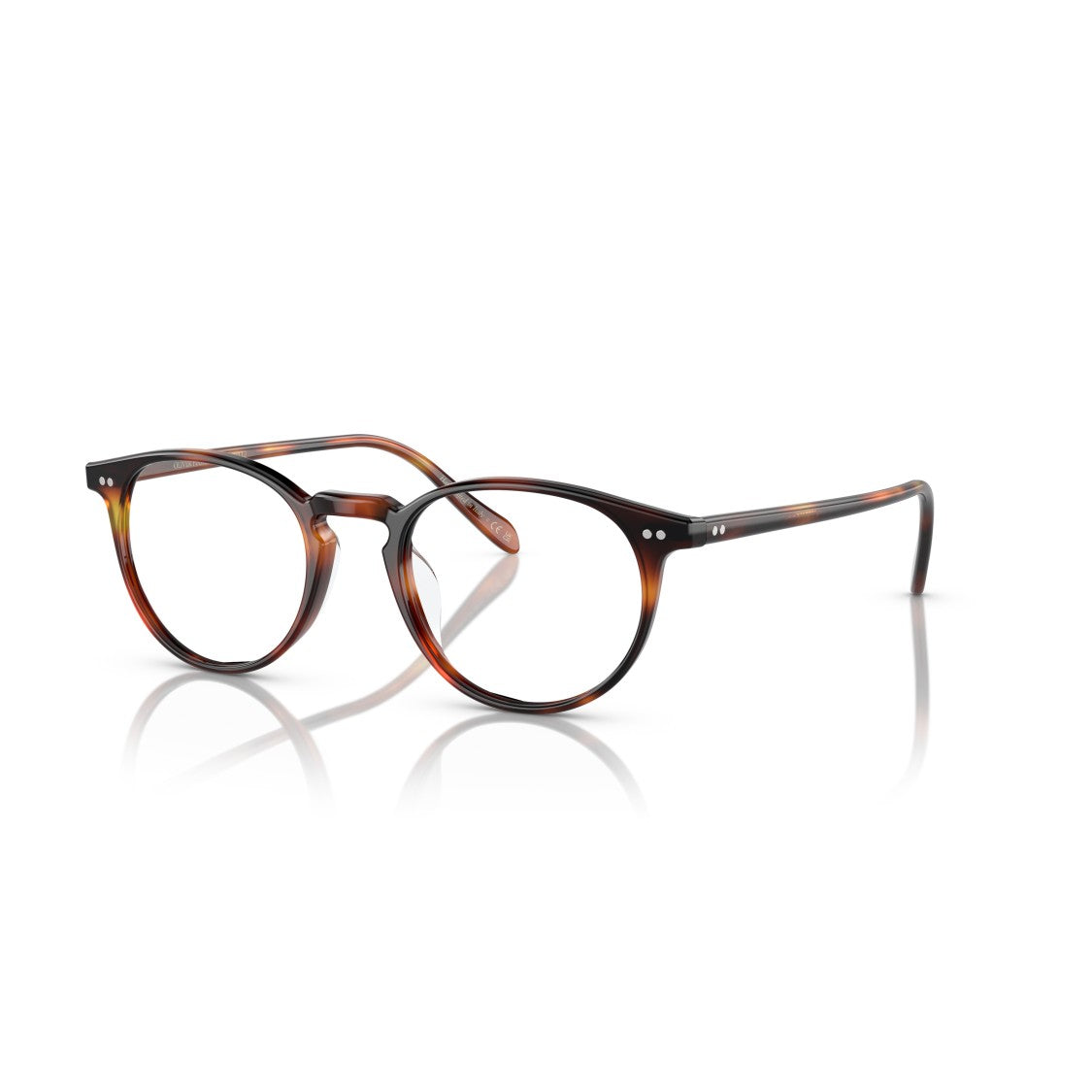 Oliver Peoples 0Ov5004 Classic Round Tortoiseshell Eyeglasses With Keyhole Bridge