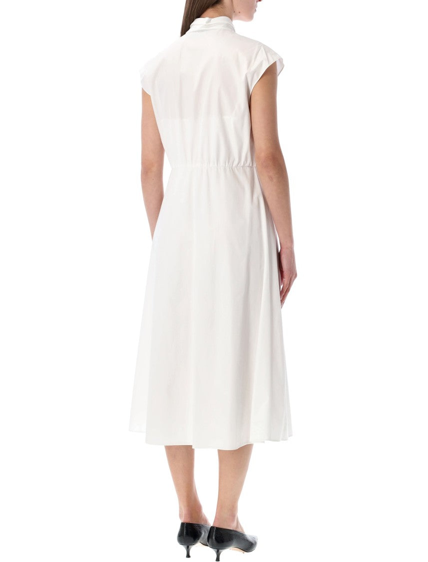Valentino Garavani Sangallo Embroidery Midi Poplin Dress