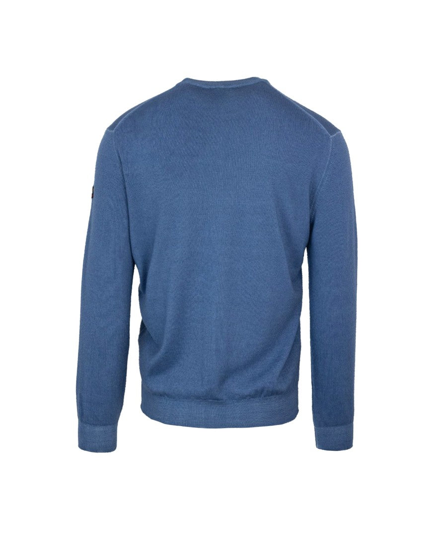 Paul & Shark Extrafine Blue Wool Sweater
