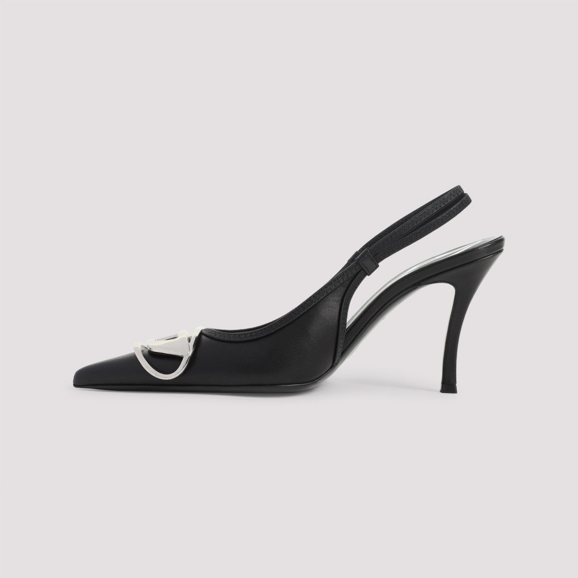 Diesel Slingback Pumps With Metallic Buckle Detail