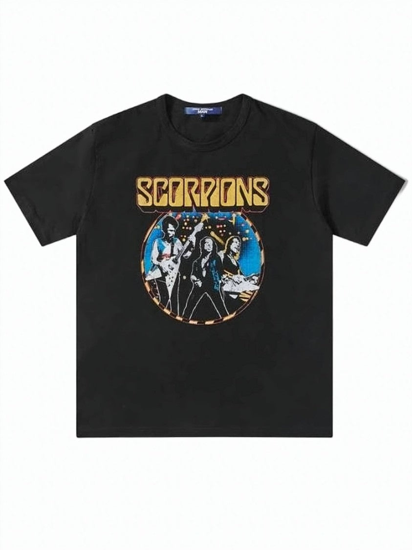 Junya Watanabe Short-Sleeve T-Shirt With Bold 'Scorpions' Graphic Print