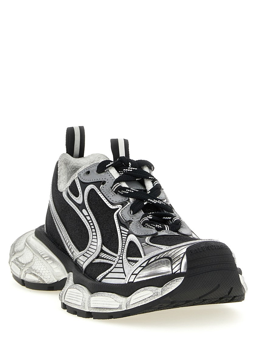 Balenciaga Chunky Worn Effect Sneakers With Glitter Accents