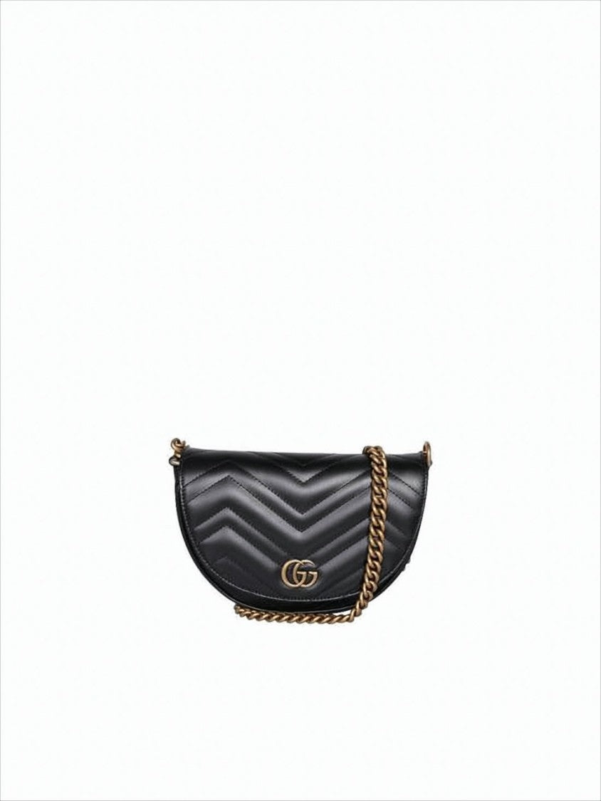 Gucci Half-Moon Quilted Crossbody Bag