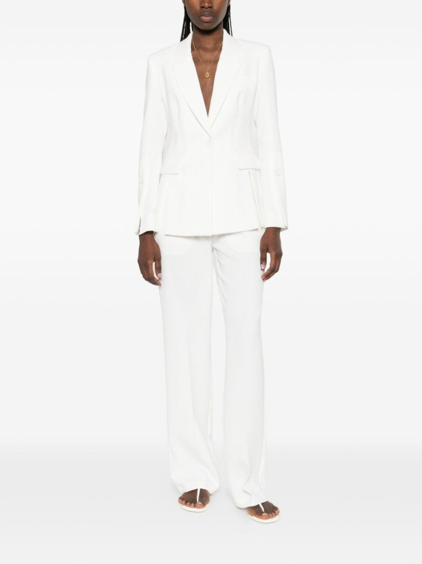 Pinko White Tailored Blazer With Structured Fit